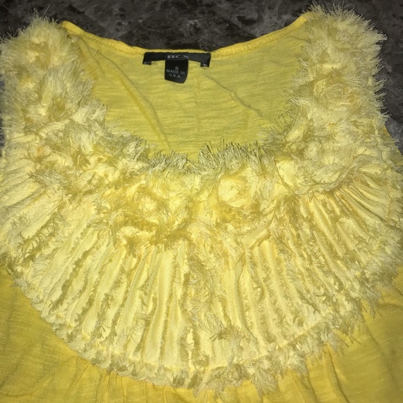 Yellow textured blouse - Picture 3 of 6